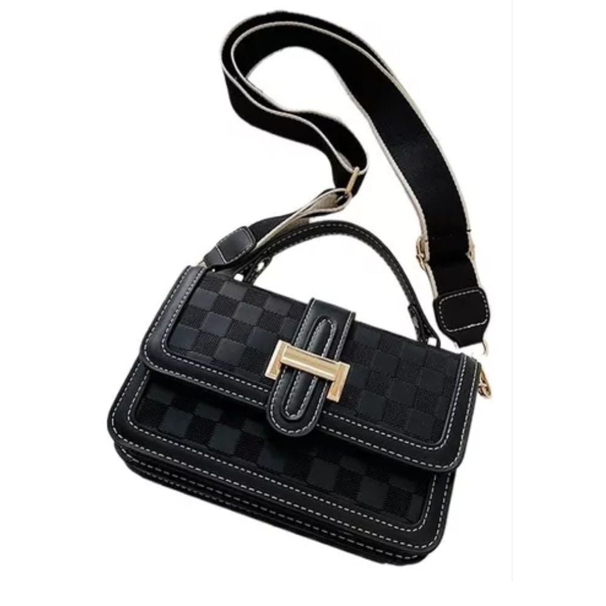 GENERICO - Carterita Bandolera Retro de Lujo Mujer Negro