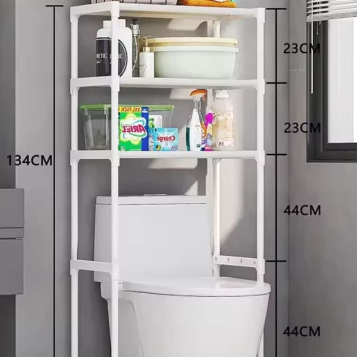 GENERICO - Organizador de Baño Multiusos 3 Niveles Resistente Estante Toilet Rack