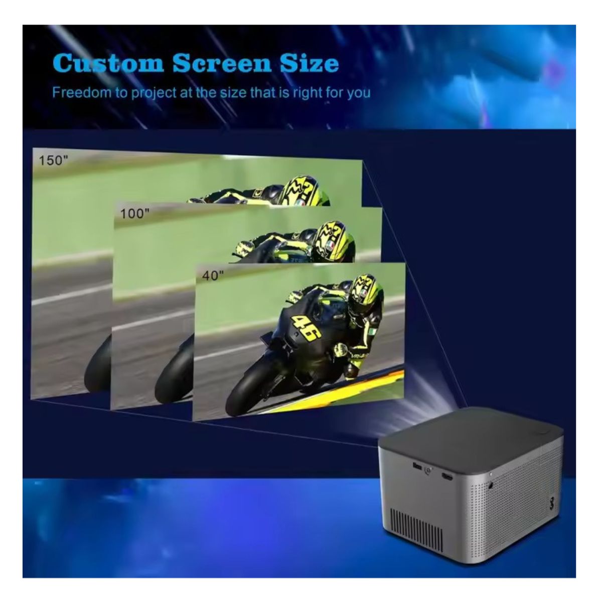 GENERICO - PROYECTOR  Y350 LED SMART FULL HD HASTA 4K  ANDROID WIFI BLUETOOTH