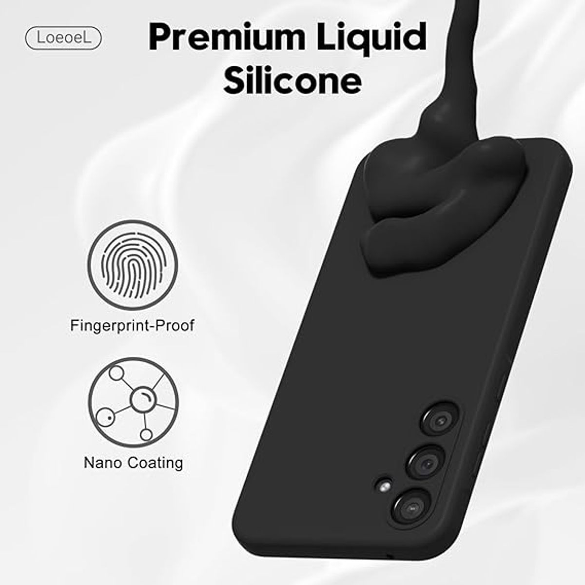 GENERICO - Case Protector para Samsung A30s Silicona Negro