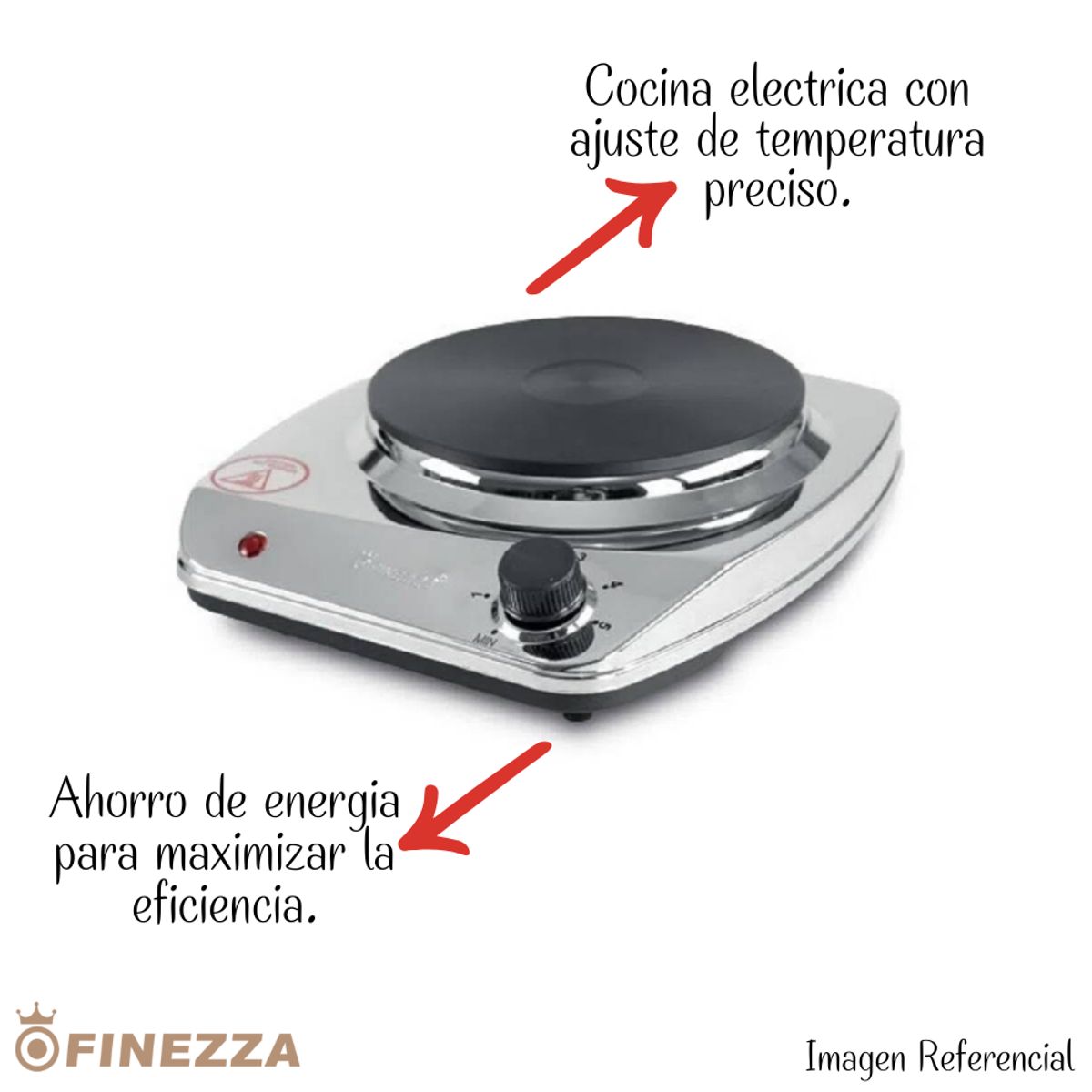 FINEZZA - Cocina Eléctrica Finezza de 1 Hornilla FZ-202D3CH