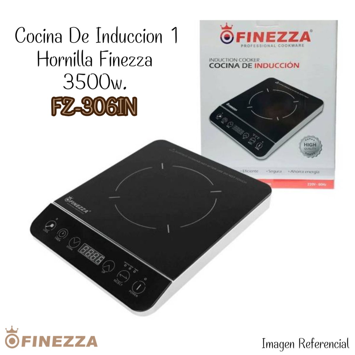 FINEZZA - Cocina De Inducción Finezza de 1 Hornilla FZ-306IN