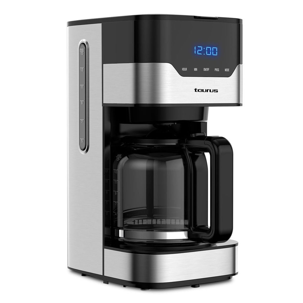 TAURUS - Cafetera 1.5 litros Negro Taurus ALBA DIGITAL