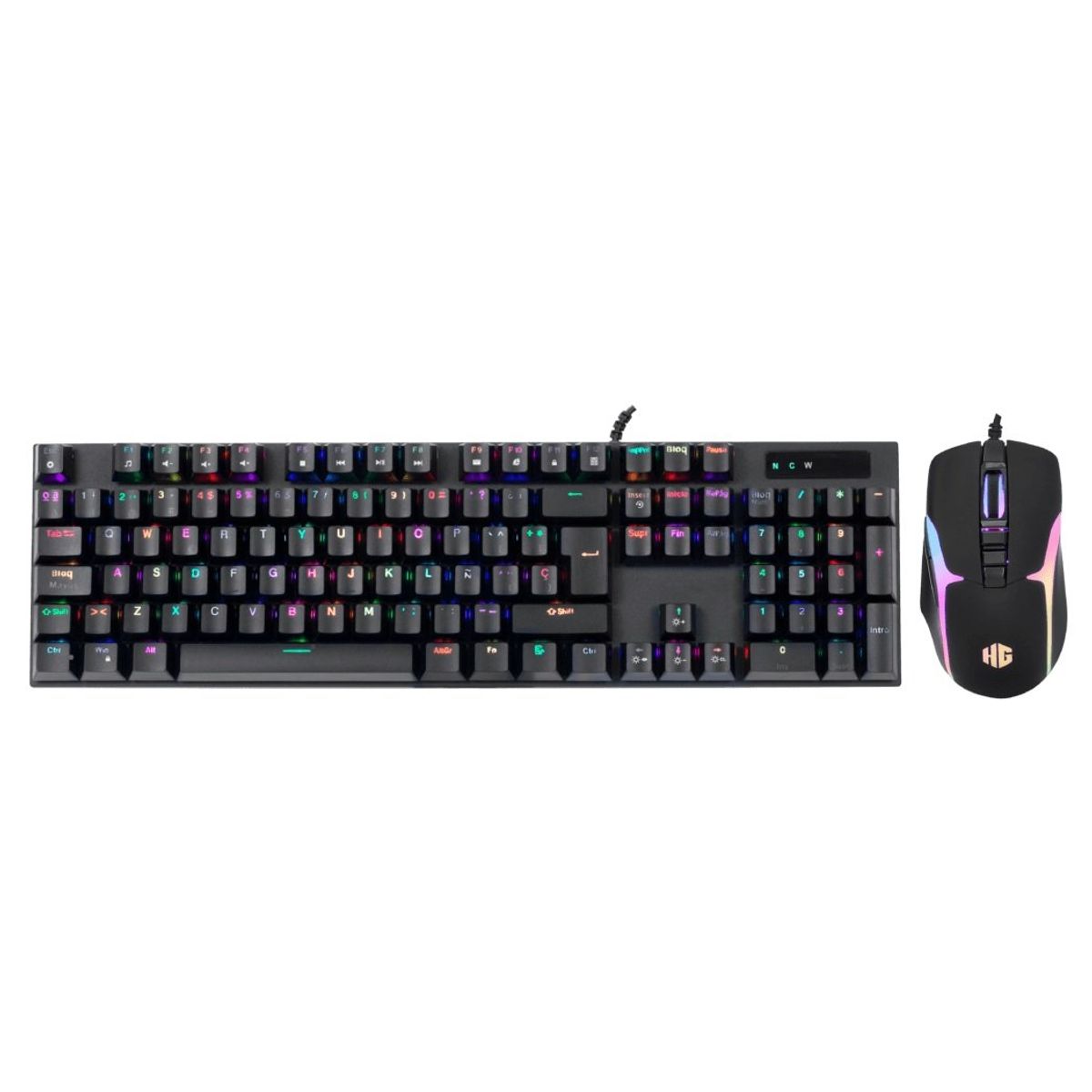 HALION - KIT GAMING HALION DAMON HA-863C BLACK TECLADO+MOUSE SWITCH RED RGB