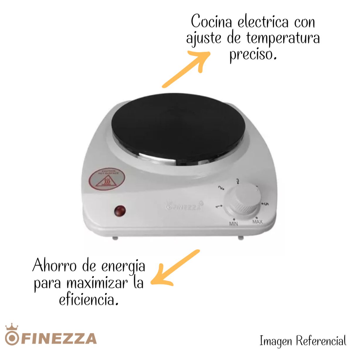 FINEZZA - Cocina Electrica Finezza de 1 Hornilla FZ-202D3B