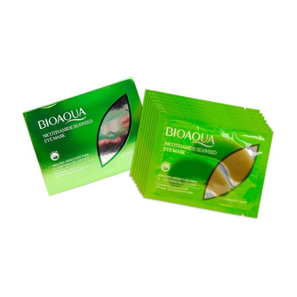 BIOAQUA - MASCARILLA DE OJOS DE ALGAS CON NICOTINA 8gPcs - BIOAQUA