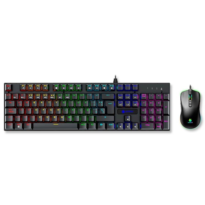 ANTRYX - KIT GAMING ANTRYX GC-3100 BLACK TECLADO SWITCH RED Y MOUSE
