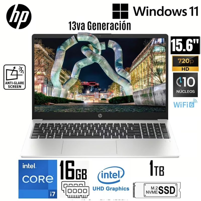 HP - LAPTOP HP 250 G10 INTEL CORE I7-1355U 15.6" HD 16GB 1TB