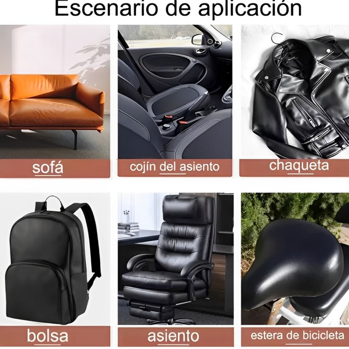 GENERICO - Parche de Reparación de Cuero Adhesivo - Pack X2 Unidades