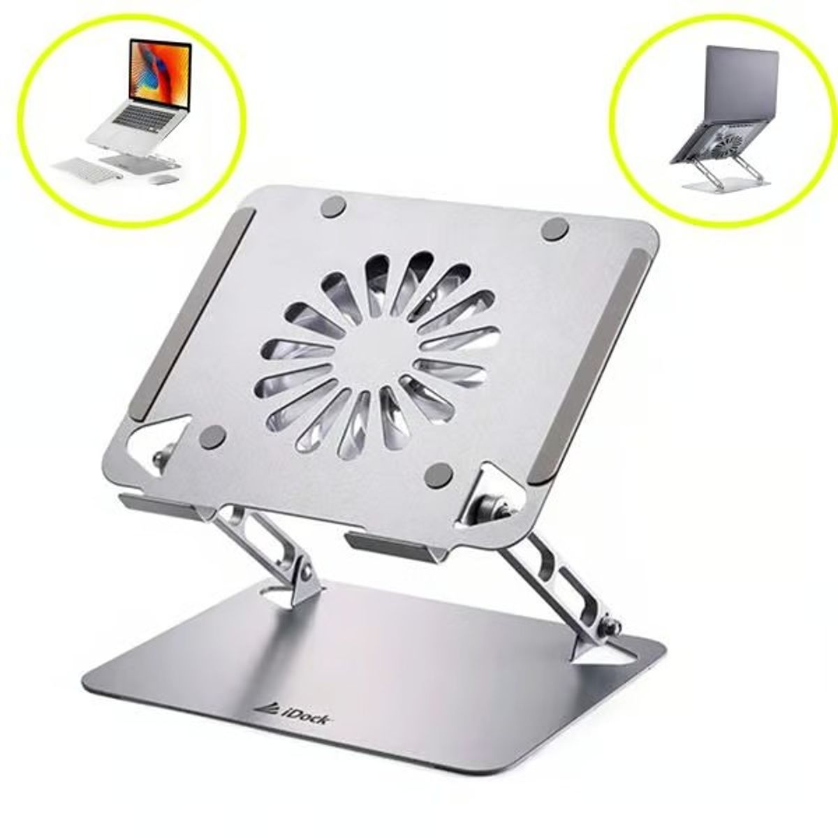 OEM - Soporte de Aluminio con Ventilador para Laptop Tablet