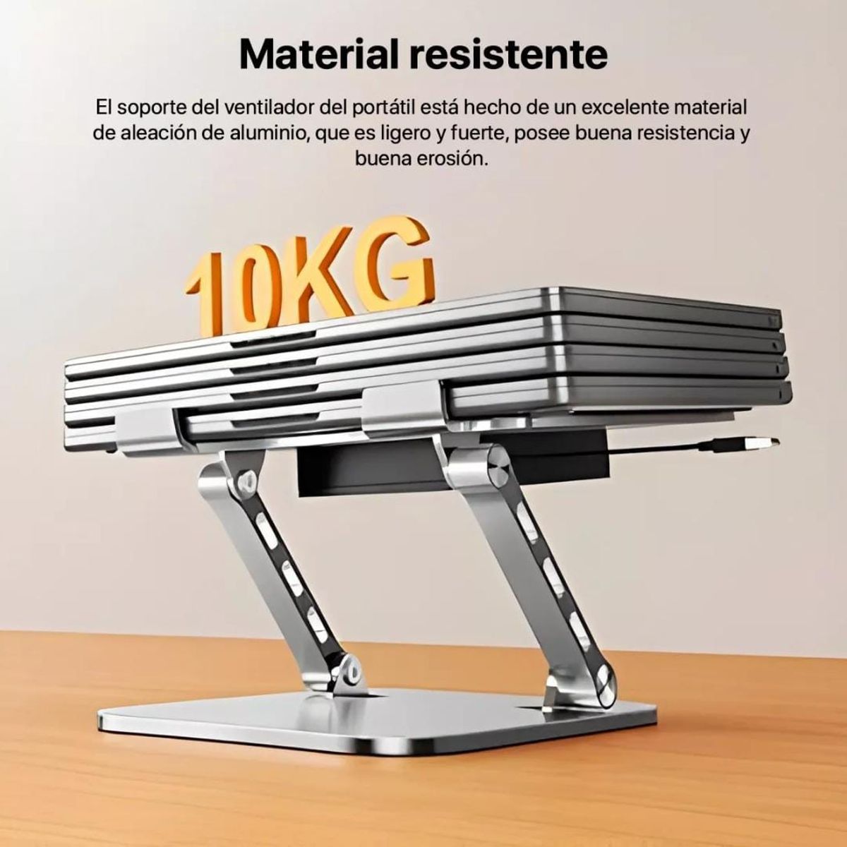 OEM - Soporte de Aluminio con Ventilador para Laptop Tablet