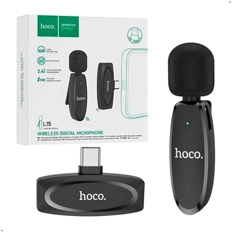 HOCO - Micrófono Hoco L15 Inalámbrico Tipo C  Microfono