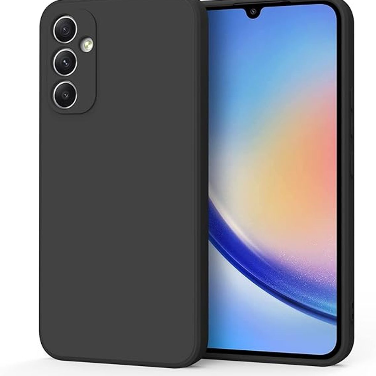 GENERICO - Case Protector para Samsung A34 Silicona Negro