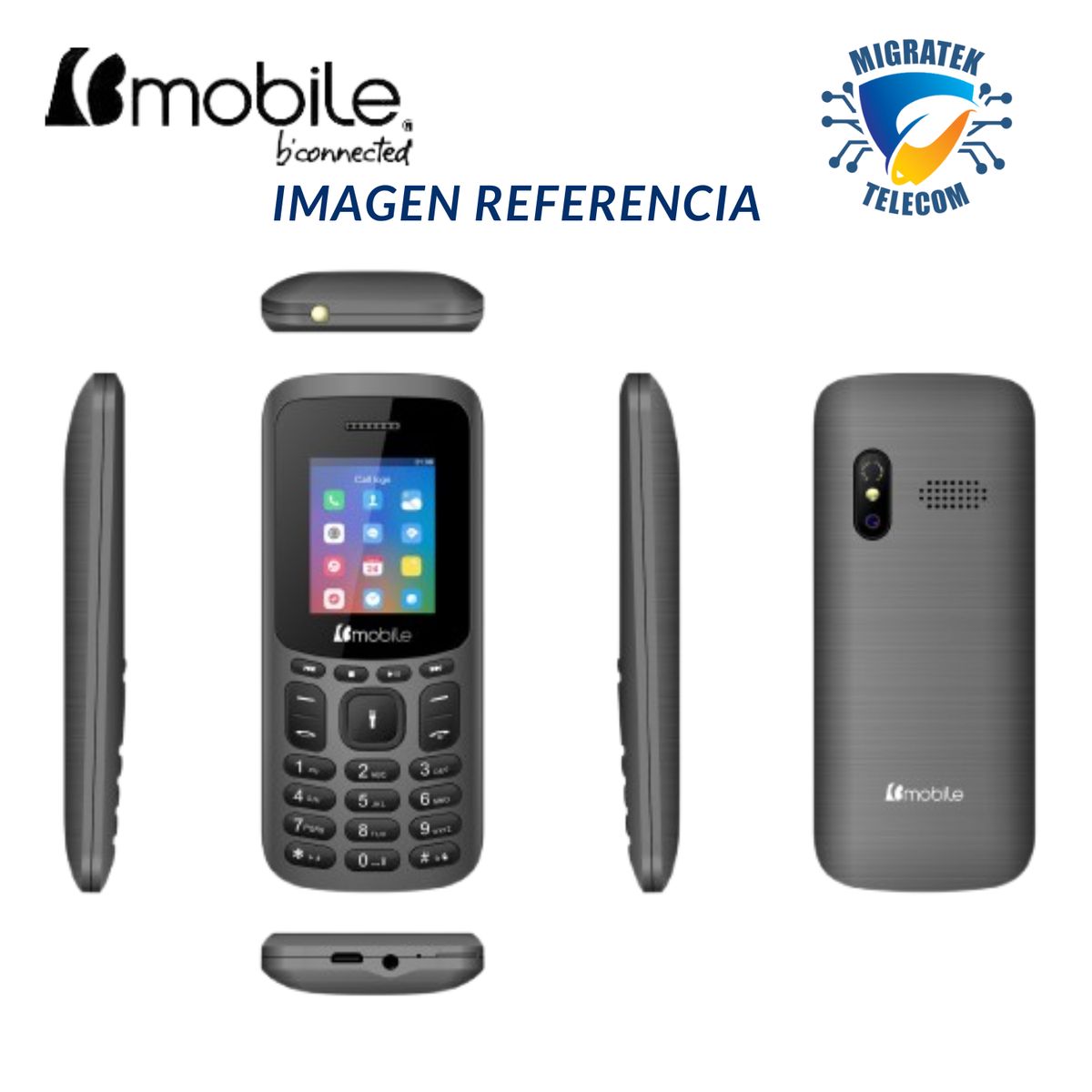 BMOBILE - Teléfono Movil BMOBILE K391 2G Dual SIM Radio FM - Color Gris