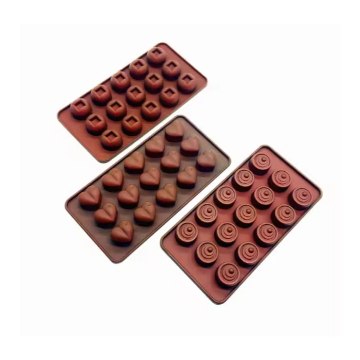 GENERICO - PACK DE 6 MOLDES DE SILICONA