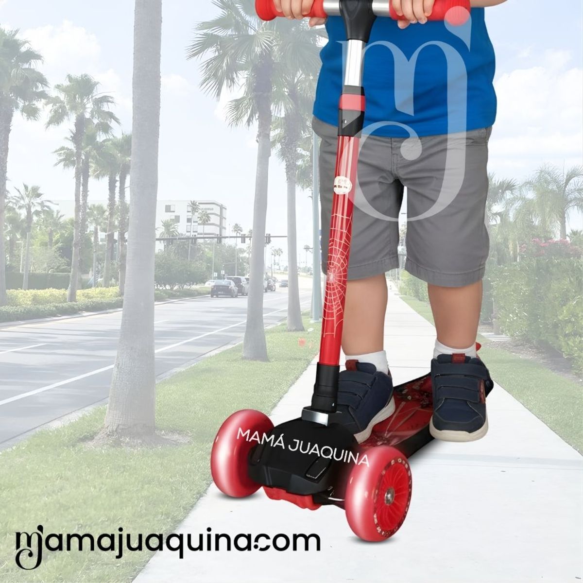 KIDS - Scooter para Niños con Kit de Protección «RALEY RIDE» Red