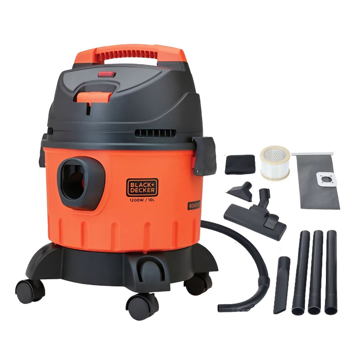 BLACK+DECKER - ASPIRADORA BLACK & DECKER SECO/HÚMEDO 1200W 10 LT