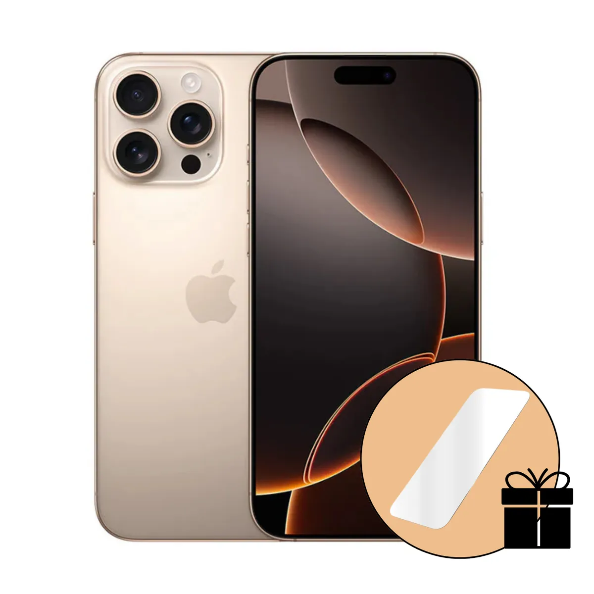 APPLE - IPHONE 16 PRO MAX 256GB CHIP FISICO - DESERT + MICA DE PANTALLA