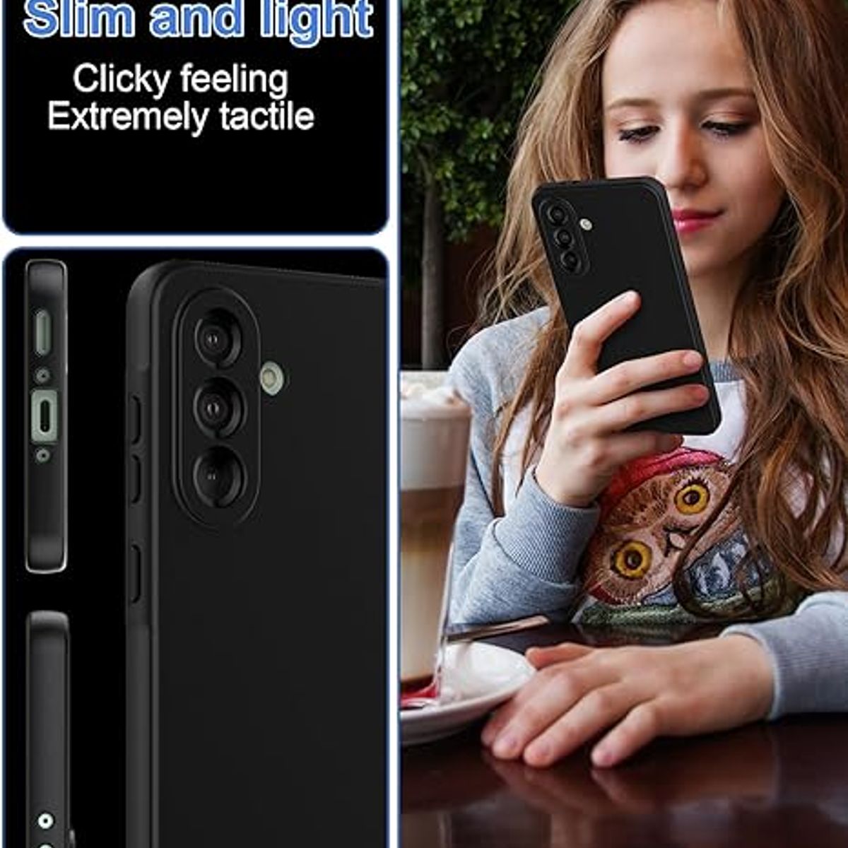 GENERICO - Case Protector para Samsung A36 Silicona Negro