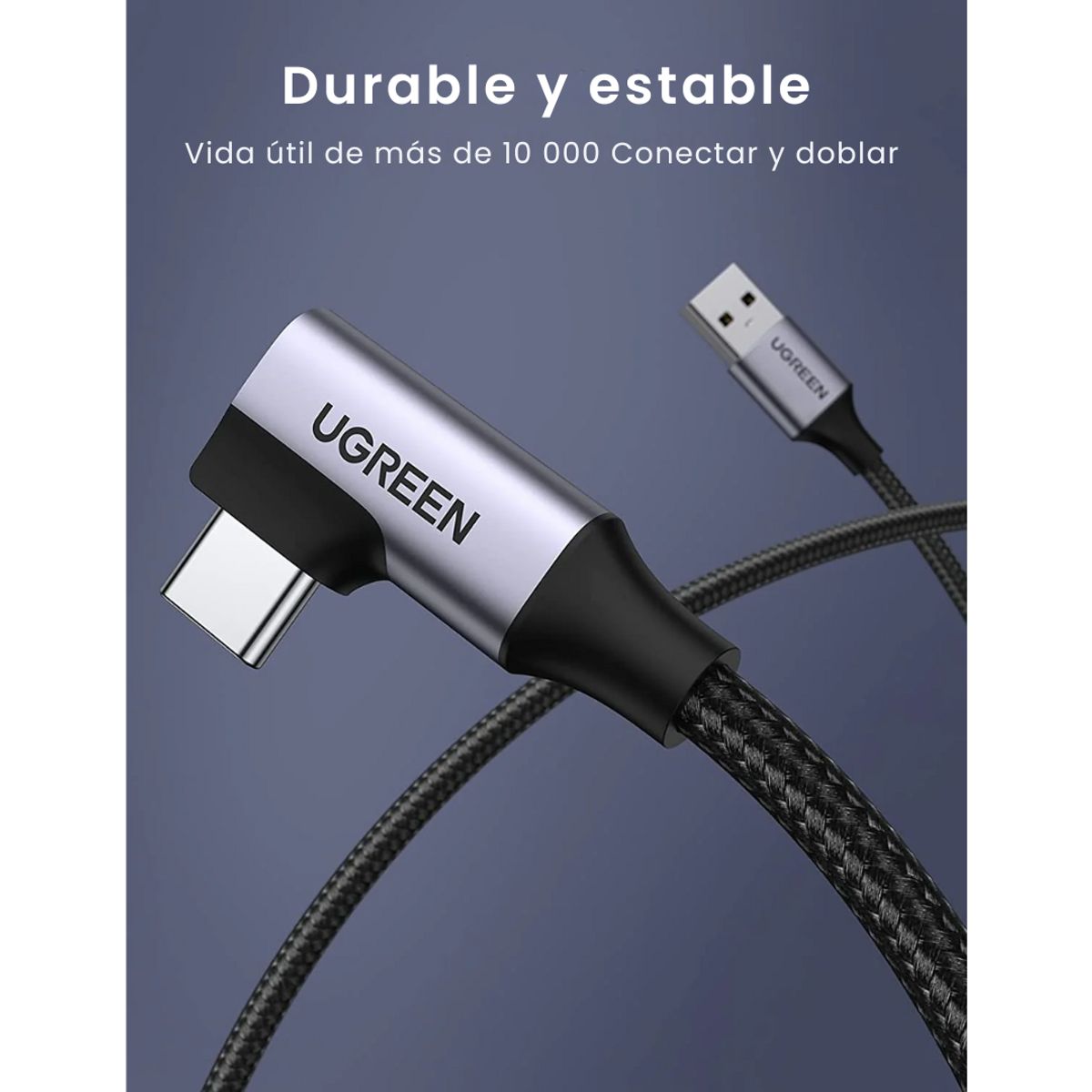 UGREEN - Cable USB A a USB C 90 grados 2 metros - UGREEN