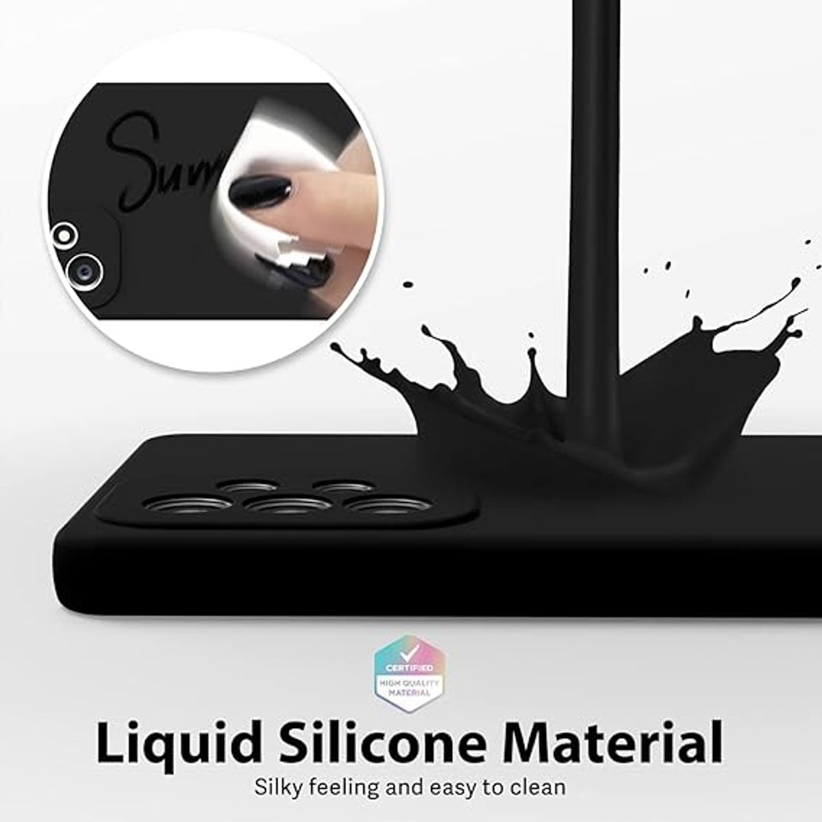 GENERICO - Case Protector para Samsung A53 5G Silicona Negro