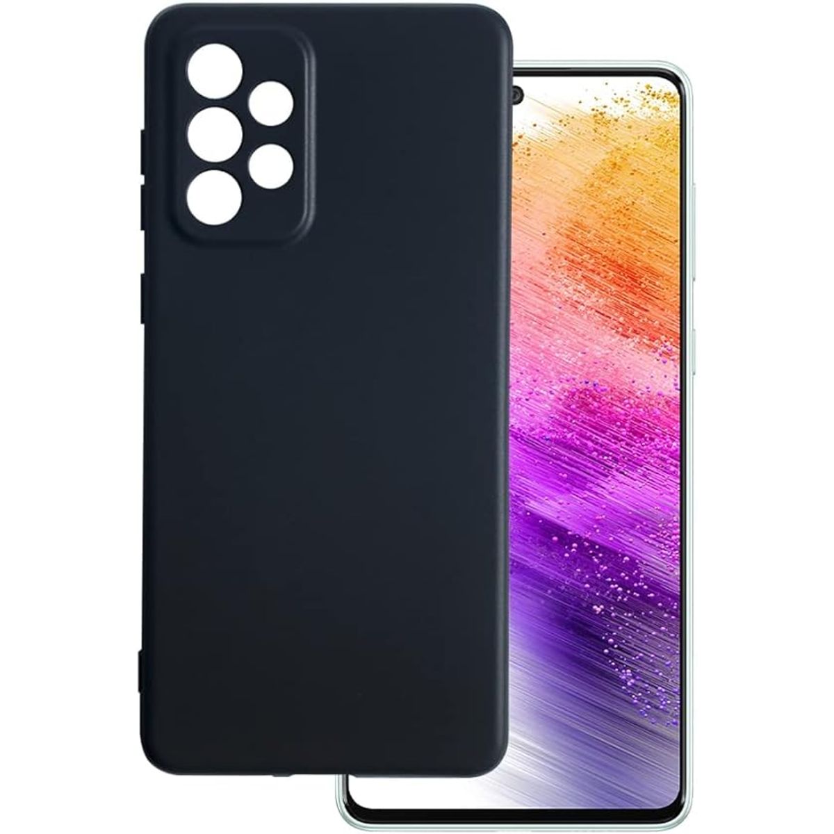 GENERICO - Case Protector para Samsung A73 Silicona Negro