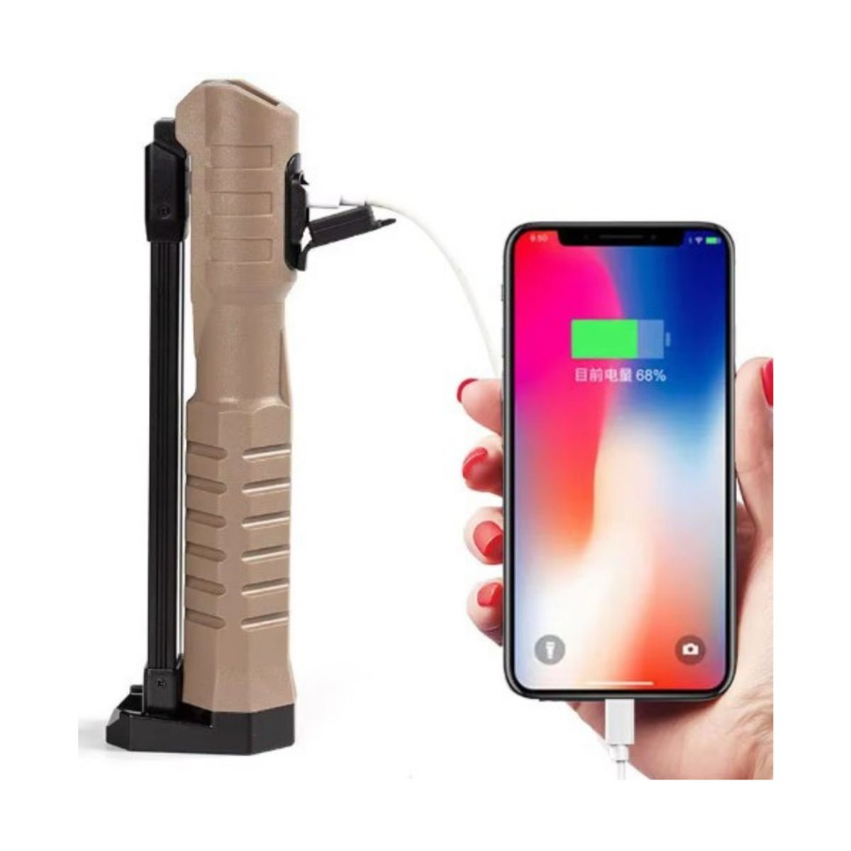 GENERICO - Lampara Linterna Led Recargable Base Imantada