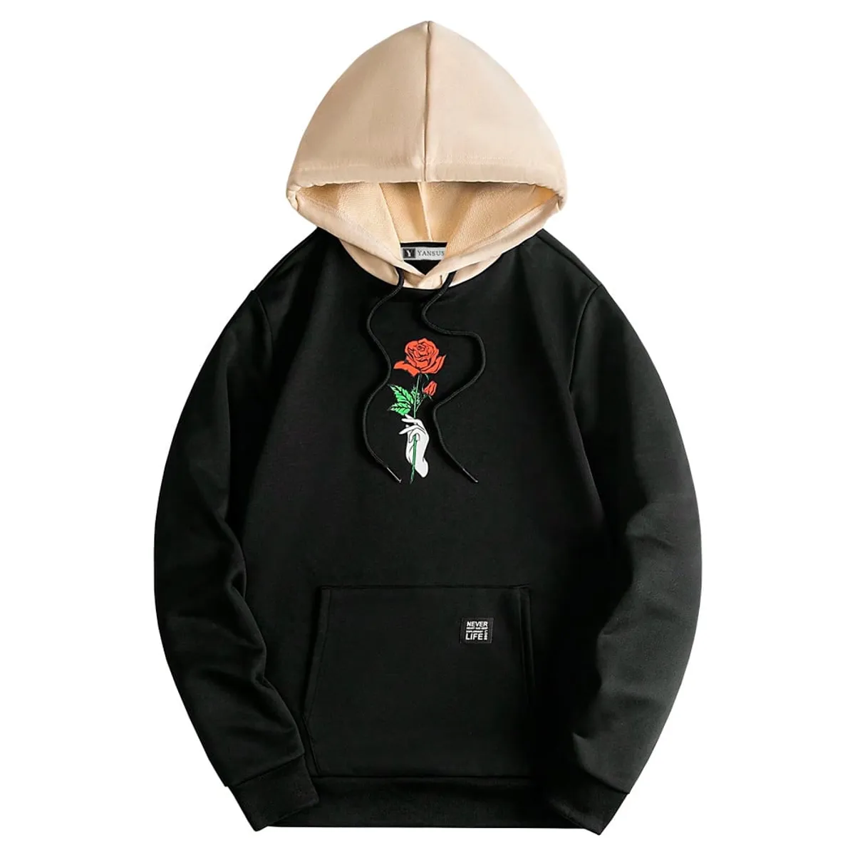 YANSUS - Polera Hombre Yansus Negro Rosa