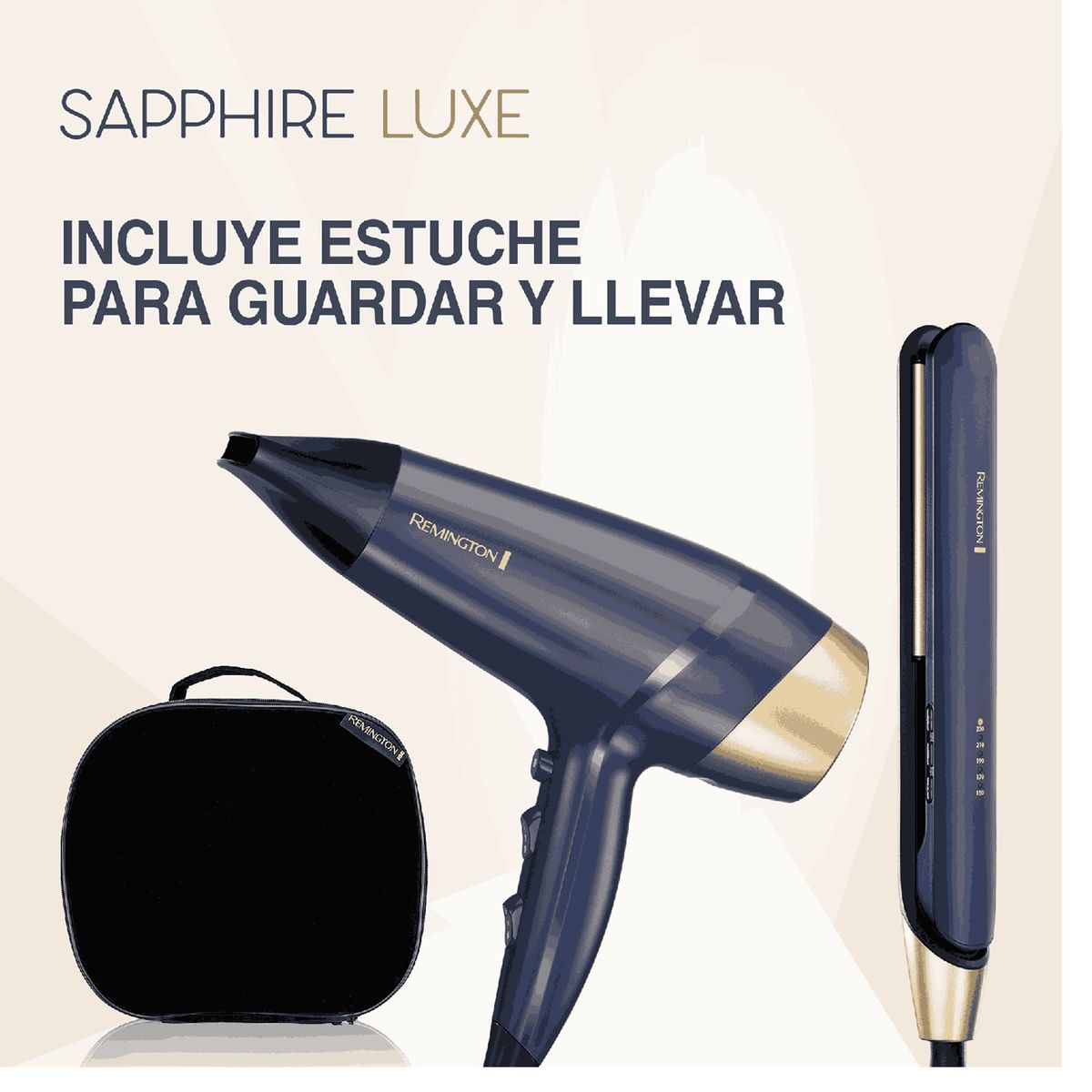 REMINGTON - Combo SAPPHIRE LUXE Alisador y Secador  Modelo DS-5805GP REMINGTON