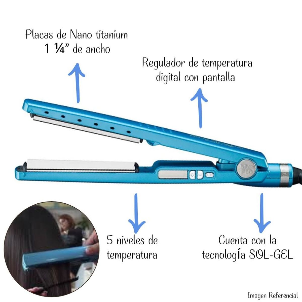 Babyliss Pro - Combo Babyliss Plancha Pro Nano Titanium 32mm + Rizador Pro Nano Titanium 25mm