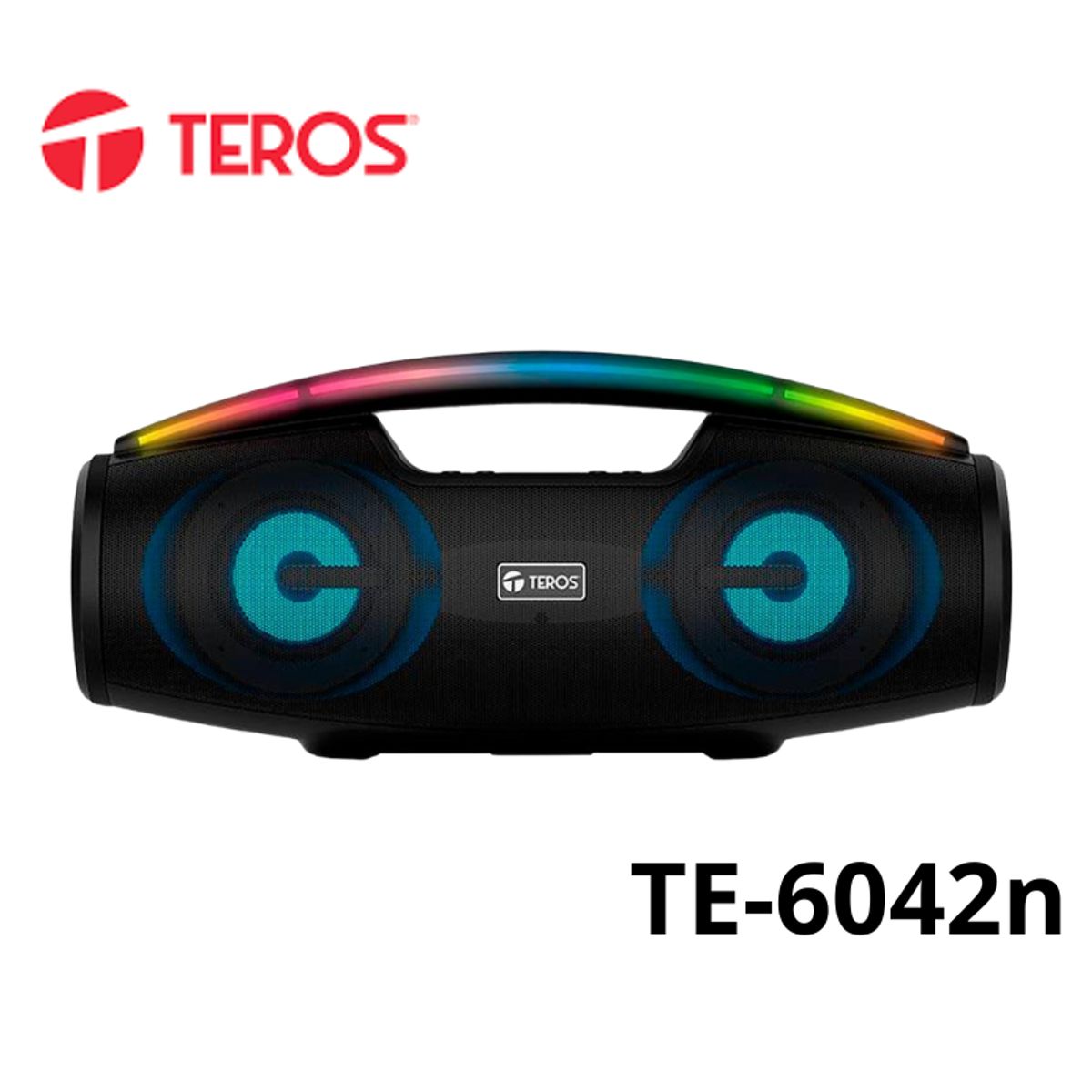 TEROS - Parlante TEROS TE-6042N, bluetooth, 20 W (2 x 10 W), 3000 mAh, negro
