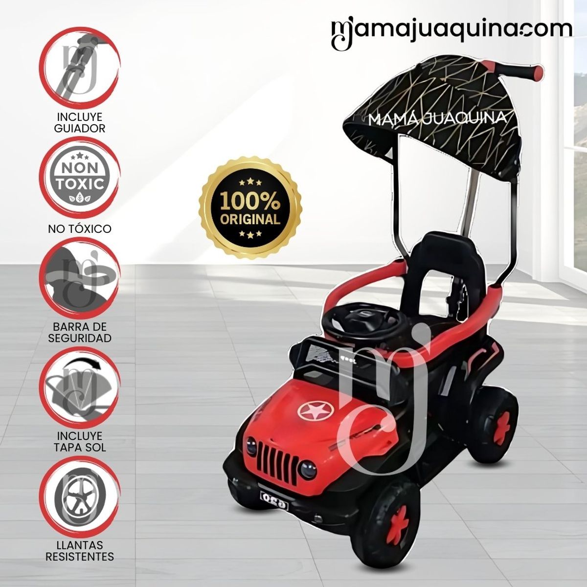 BABY - Correpasillo Guiador Jeep «ATV STAR» Red