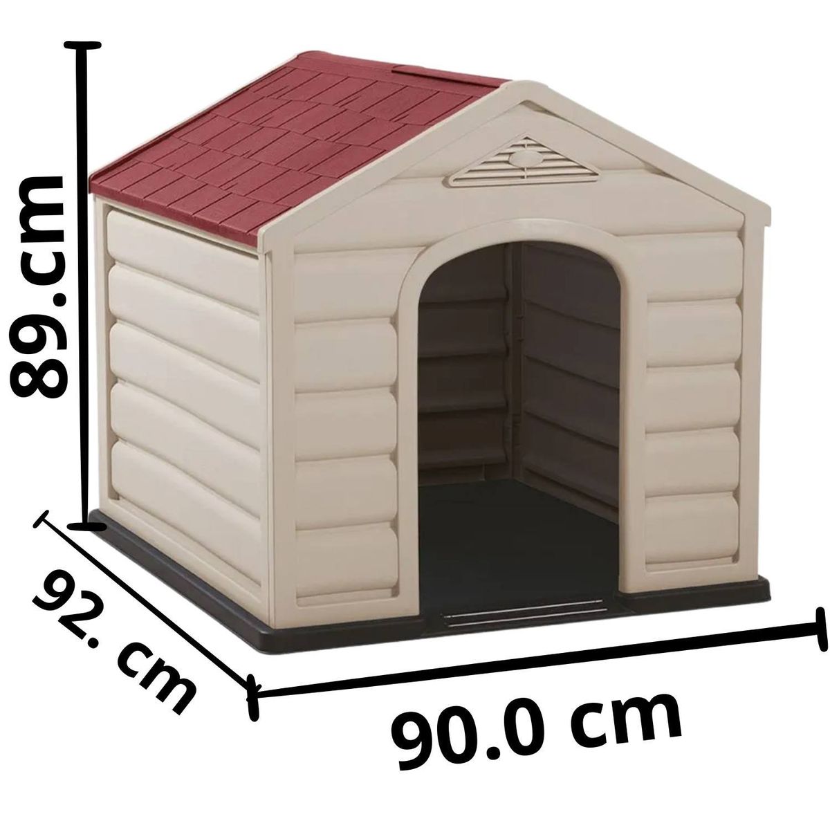 GENERICO - Casa Para Perro Raza Grande Techo Rojo en Rimax