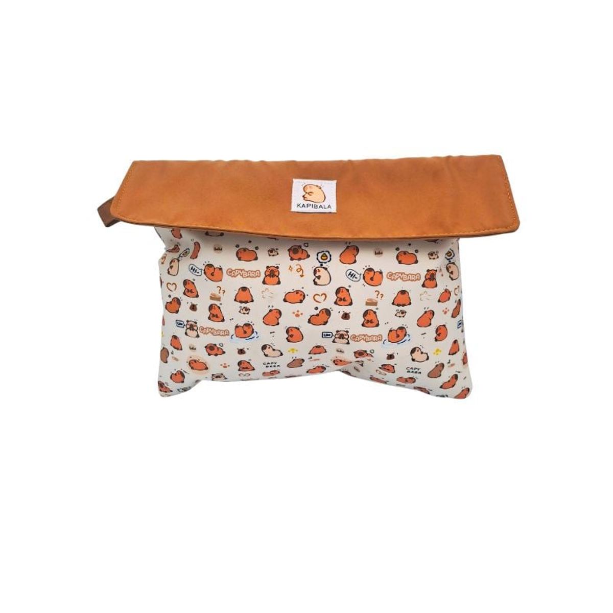 GENERICO - Cartera de Mano Capibara Marrón Claro