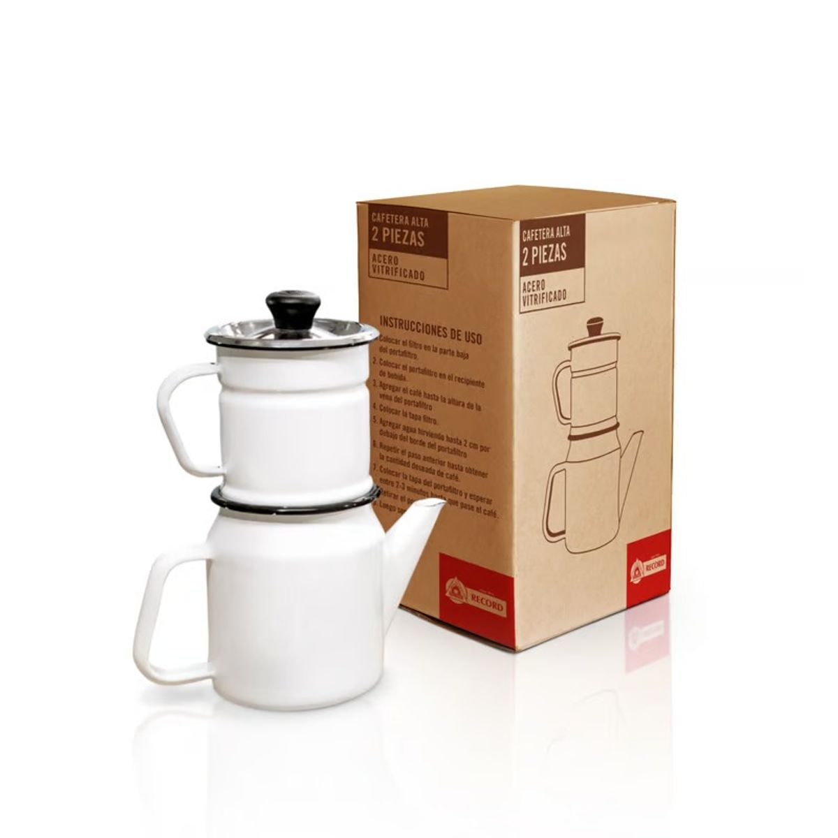 RECORD - Cafetera Esmaltada 2Pz N10