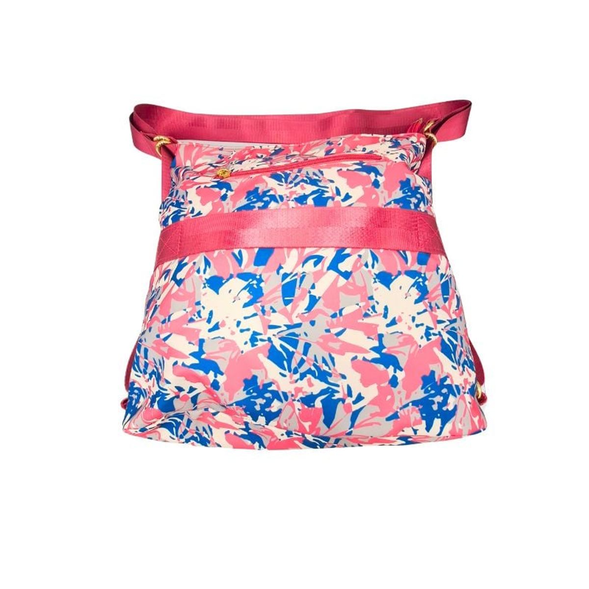 GENERICO - Bolso Mochila Cruzado Rosado Floreado