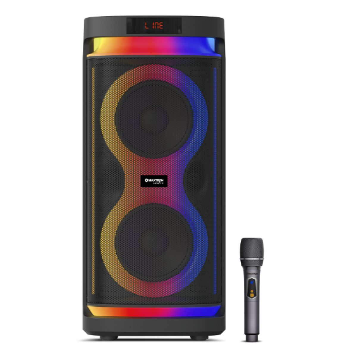 MAXTRON - Parlante Torre INFINITY 6 MX613d  USB DSP BT TWS RGB LI-BAT Maxtron