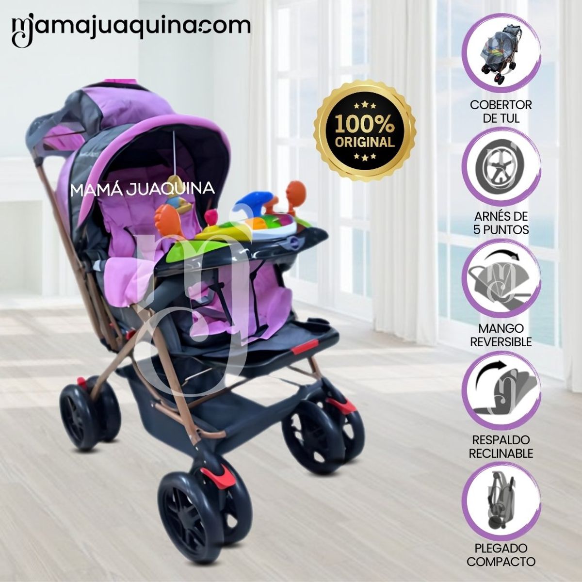 BABY - Coche Cuna de Lujo «SHABERT PLUS» Edición Limitada Light Pink