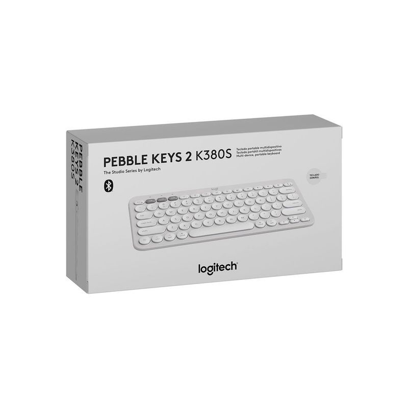 LOGITECH - Teclado Logitech Bluetooth Pebble Keys 2 K380s Nuevo - Blanco