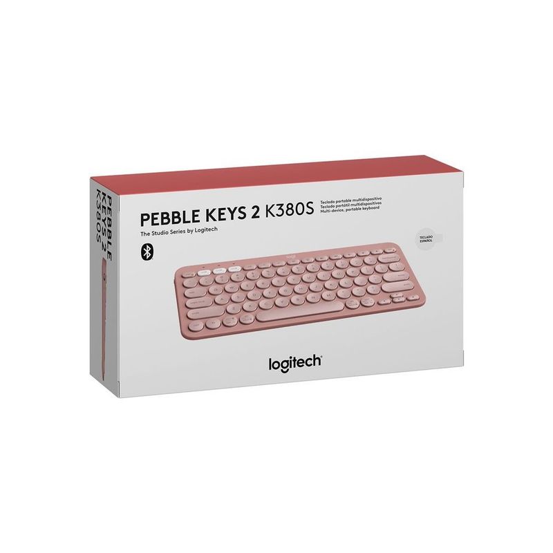 LOGITECH - Teclado Logitech Bluetooth Pebble Keys 2 K380s Nuevo - ROSA
