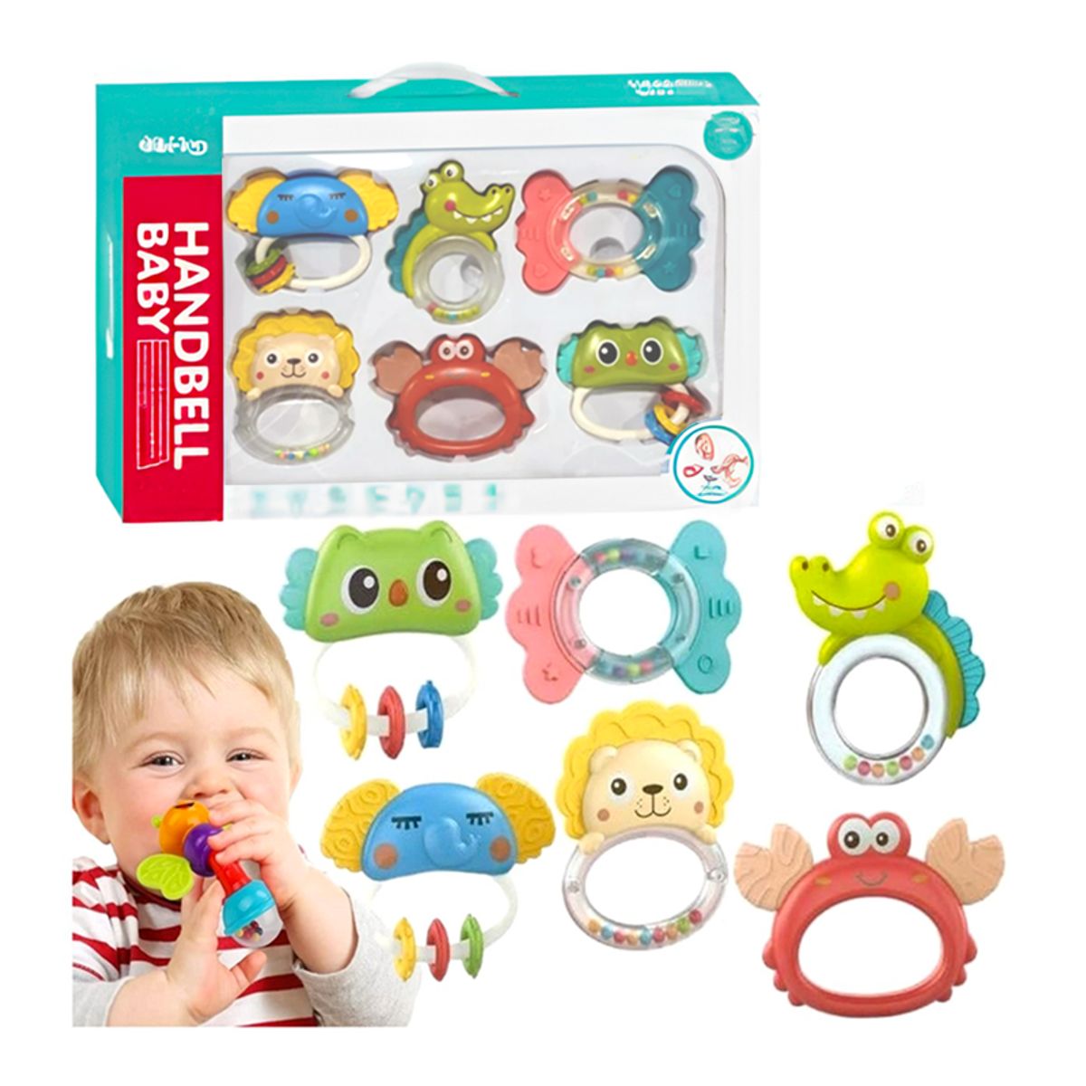 BIBI - Set de Mordedor Sonajeros x 6 Piezas