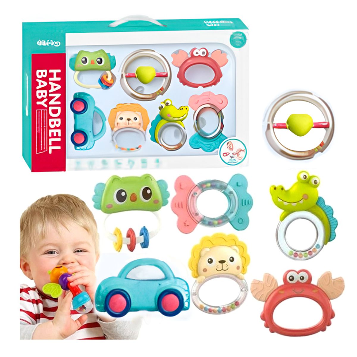 BIBI - Set de Mordedor Sonajeros x 7 Piezas