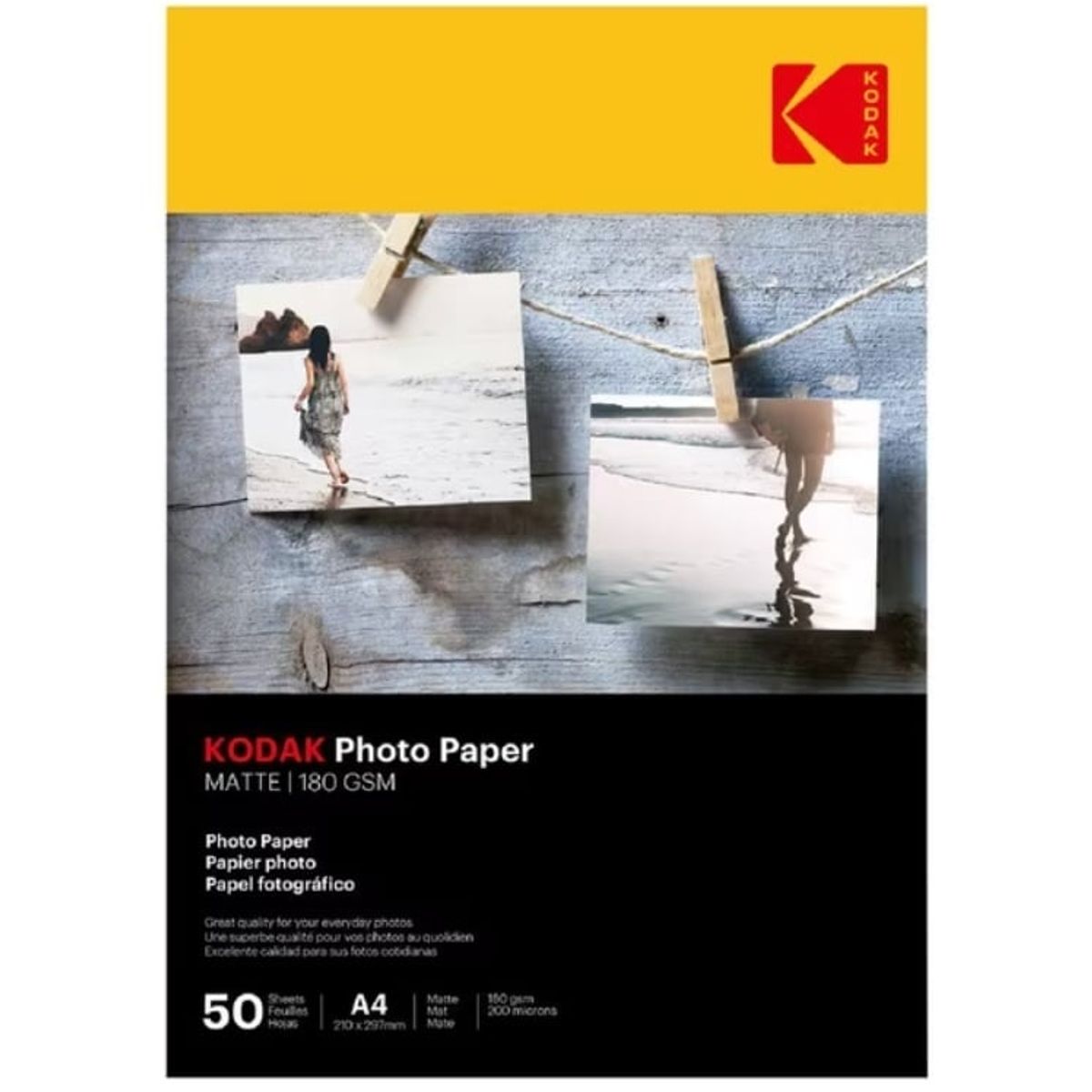KODAK - Papel Fotográfico Kodak Photo Paper Matte A4 180gsm 50 Hojas