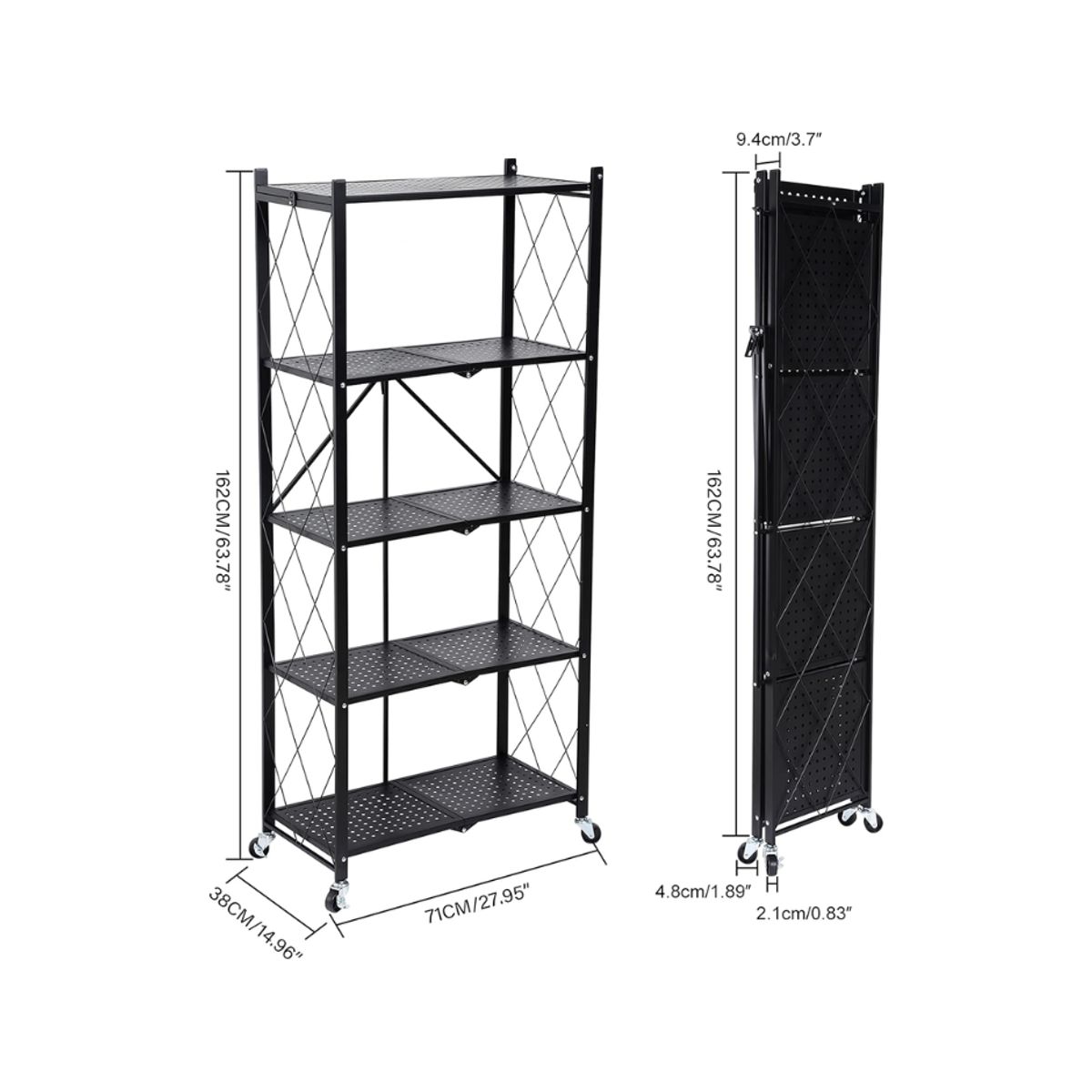 GENERICO - Organizador de estantes plegable 5 niveles
