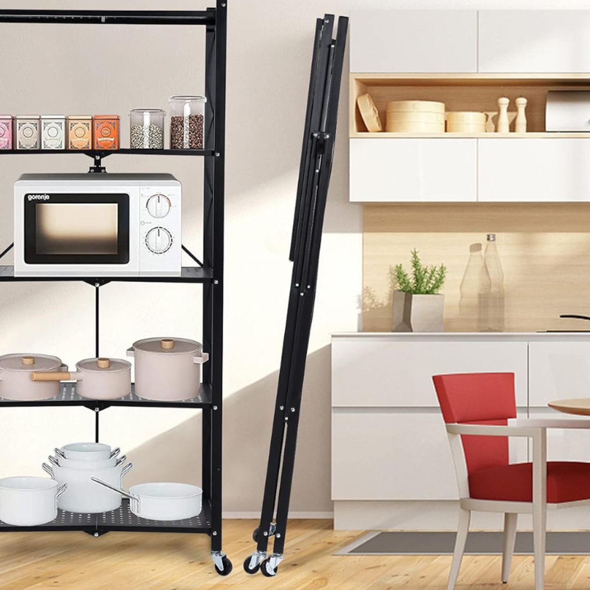 GENERICO - Organizador de estantes plegable 5 niveles