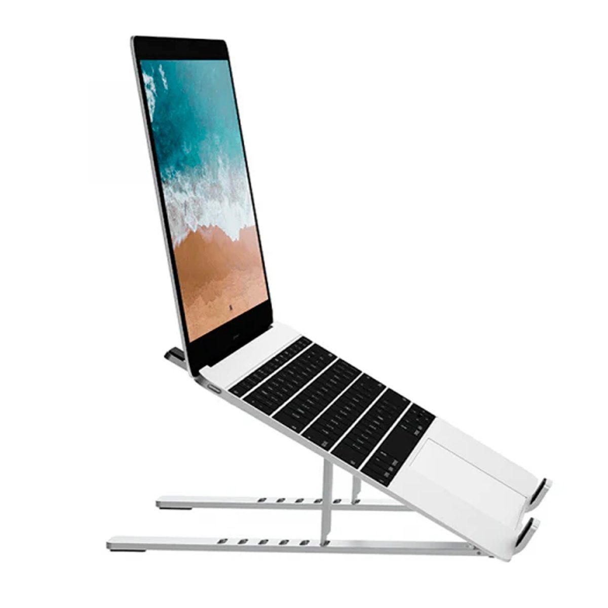 WIWU - Soporte Plegable De Aluminio Premium Base Laptop Tablet S400 WIWU Plata