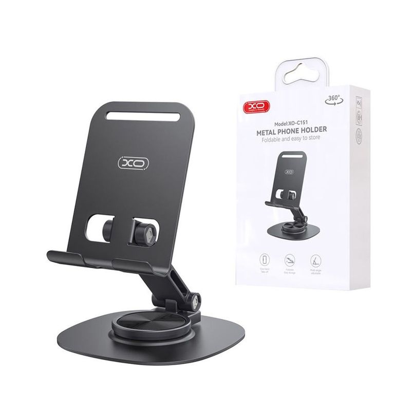 XO - Soporte Metálico De Escritorio XO-C151 Para Celular O Tablet Gris