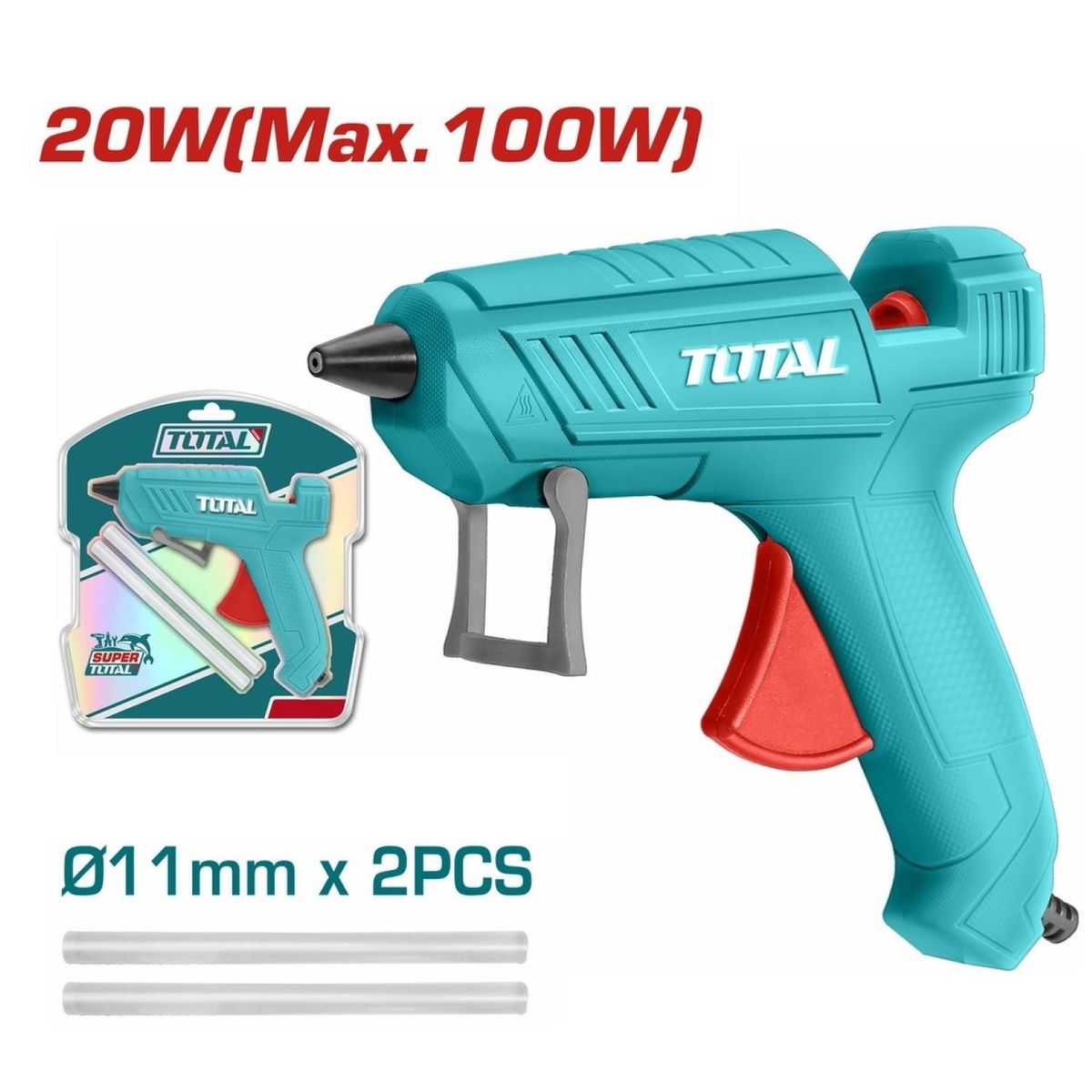 TOTAL TOOLS - PISTOLA DE SILICONA 100W - TT101116