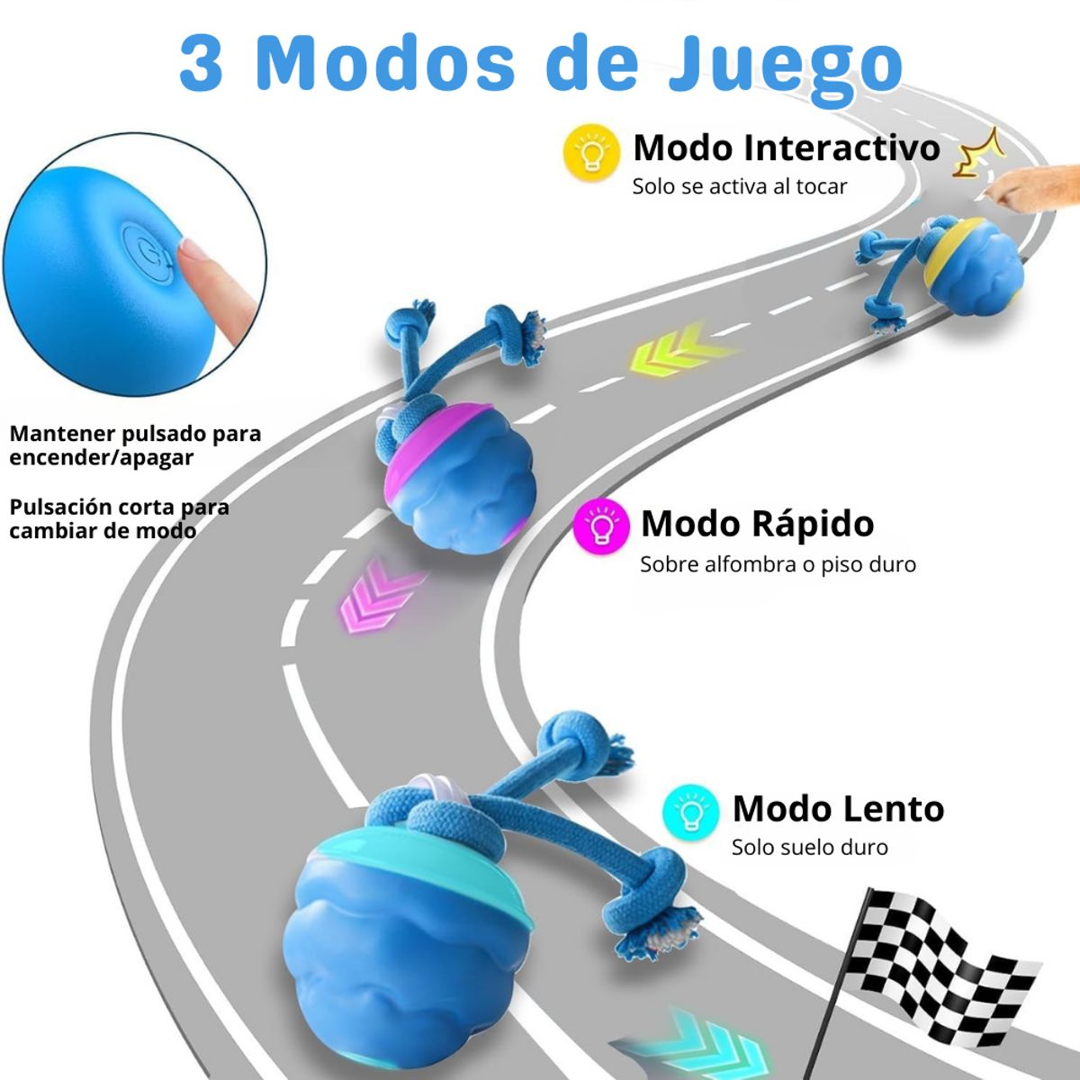 GENERICO - Juguete Interactivo para Perros con Soga Pelota Giratoria