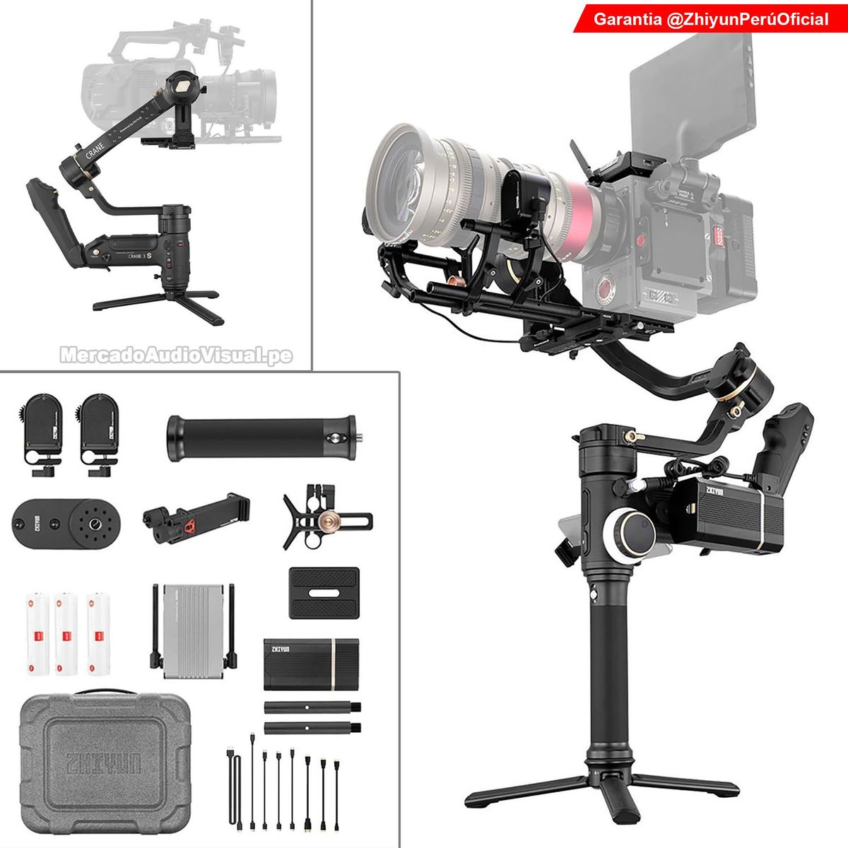 ZHIYUN - ZHIYUN CRANE 3S PRO - Soprota 6 Kg - Gimbal Estabilizador de cámaras